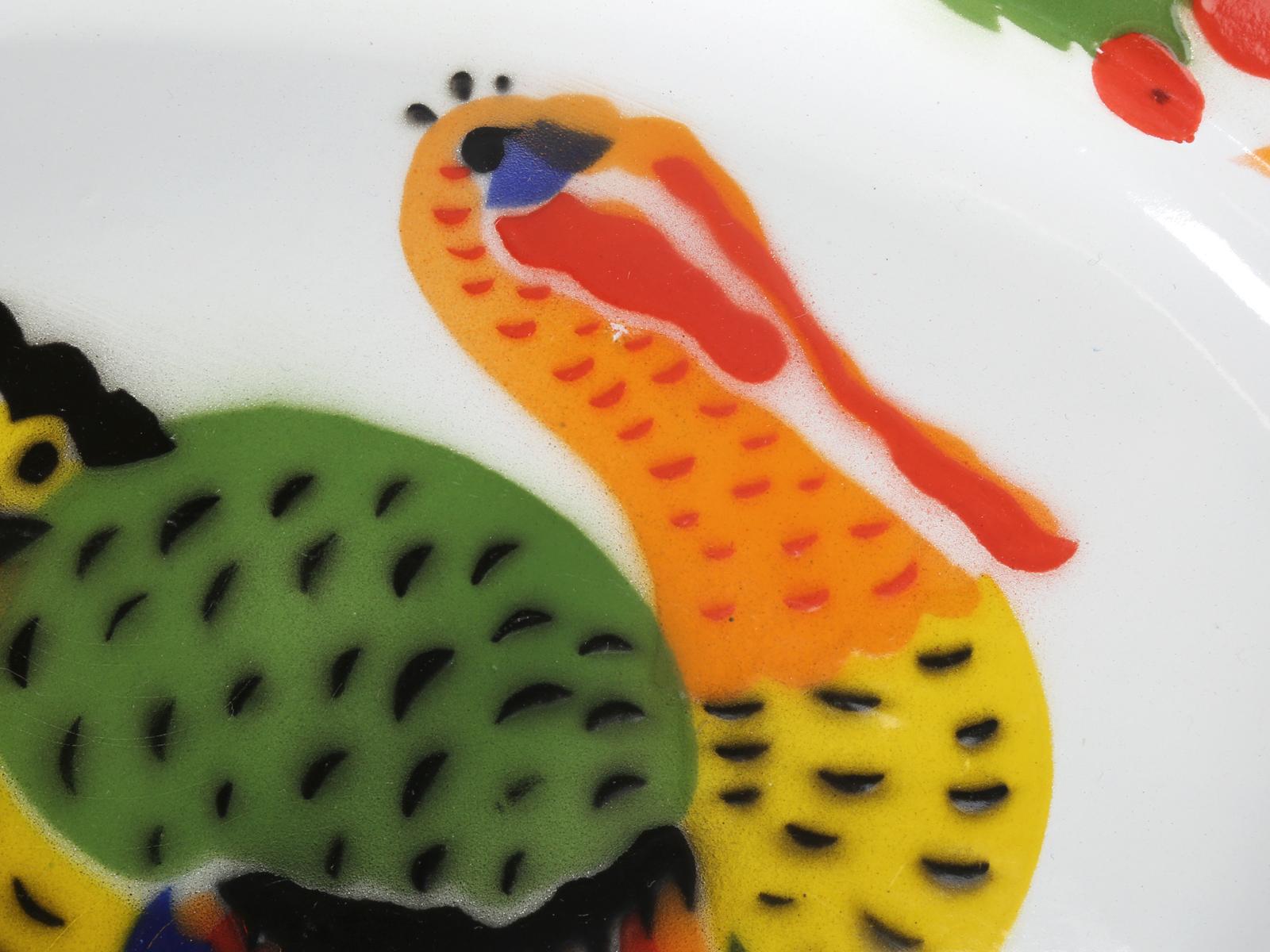 Country Enamelware Turkey Platter, American 1950s