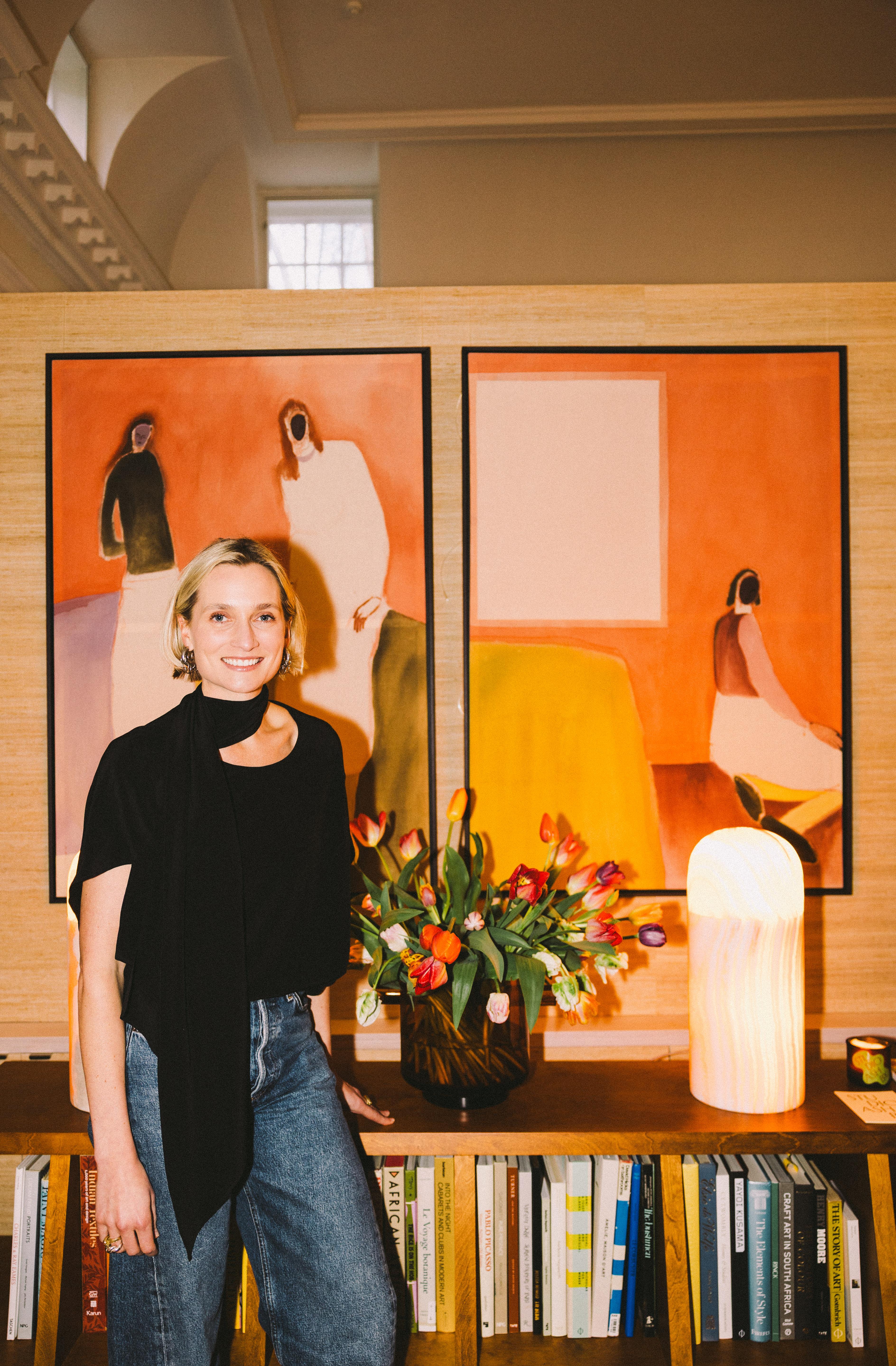 Alabaster Encapsulated Table Lamp by Omar Chakil For Sale