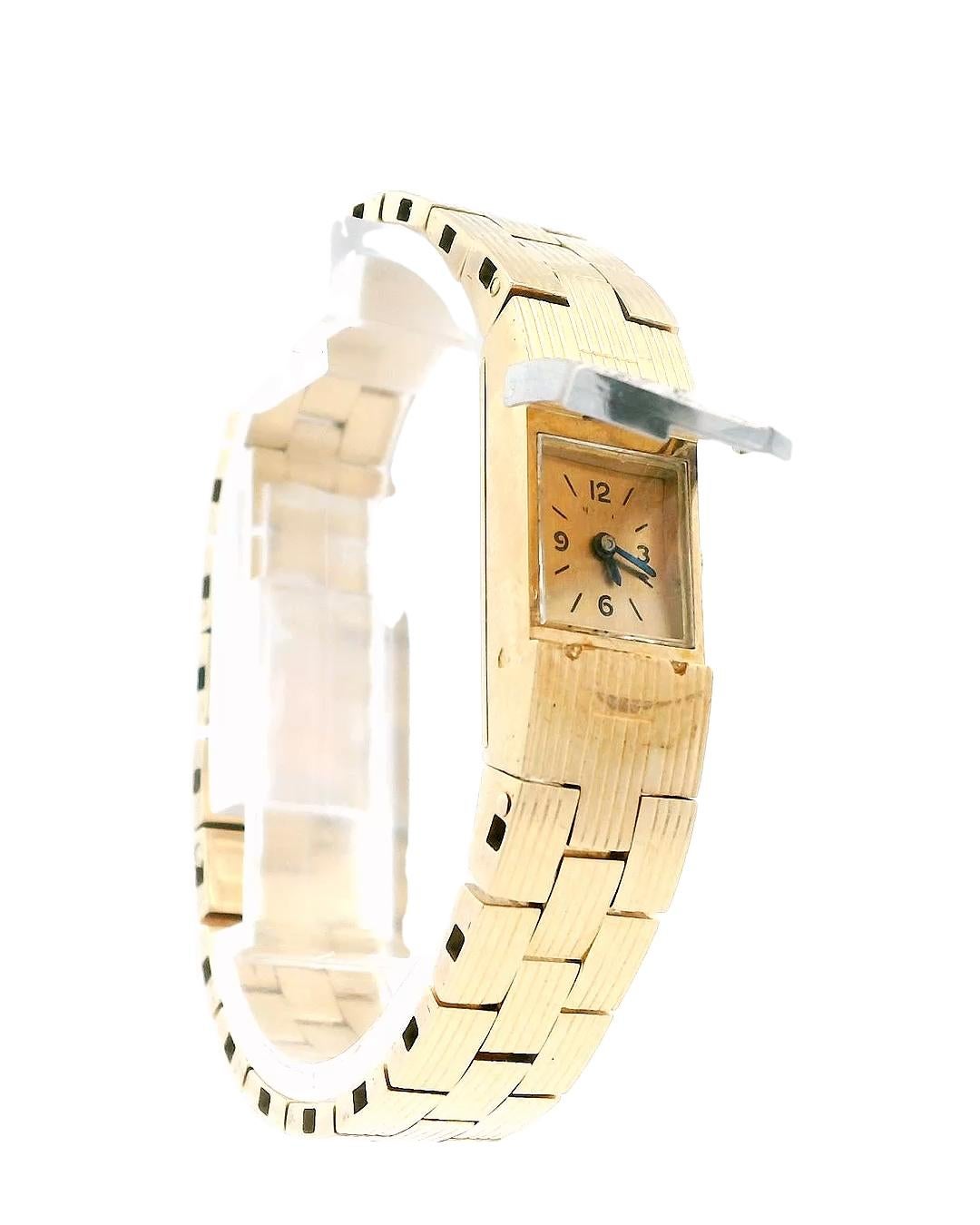 Mixed Cut Encausse & Krasker Pave Buckle Cover Fluted Bracelet-watch For Sale