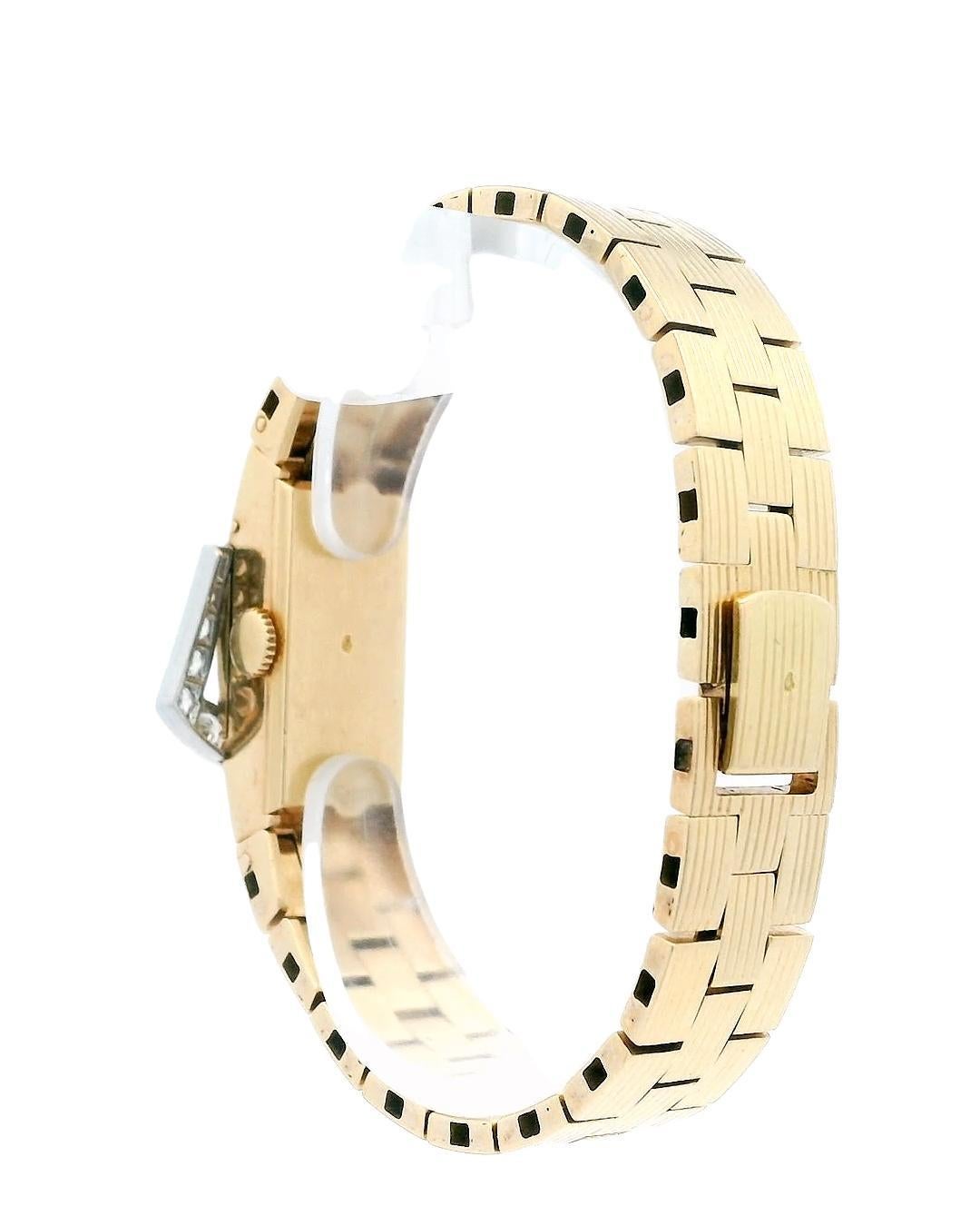 Women's Encausse & Krasker Pave Buckle Cover Fluted Bracelet-watch For Sale