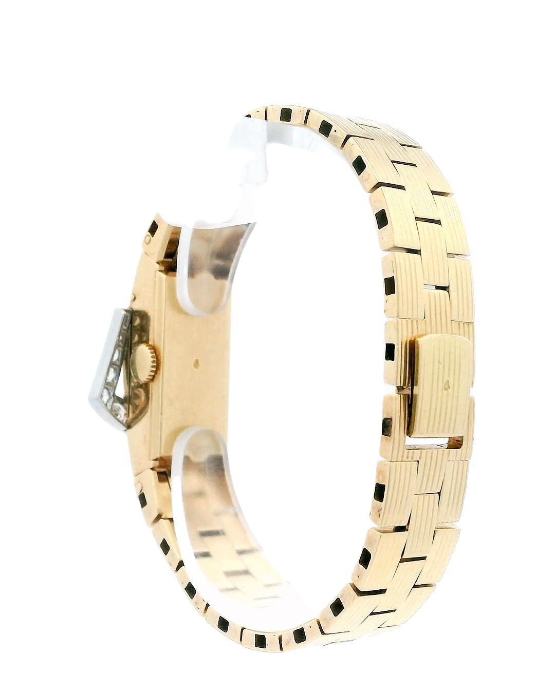 Encausse & Krasker Pave Buckle Cover Fluted Bracelet-watch For Sale 1