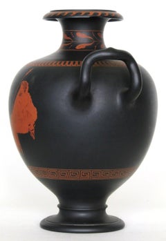 Encaustic Painted Basalt Vase, Wedgwood, circa 1780