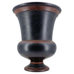 Encaustic Painted Basalt Vase, Wedgwood, circa 1785