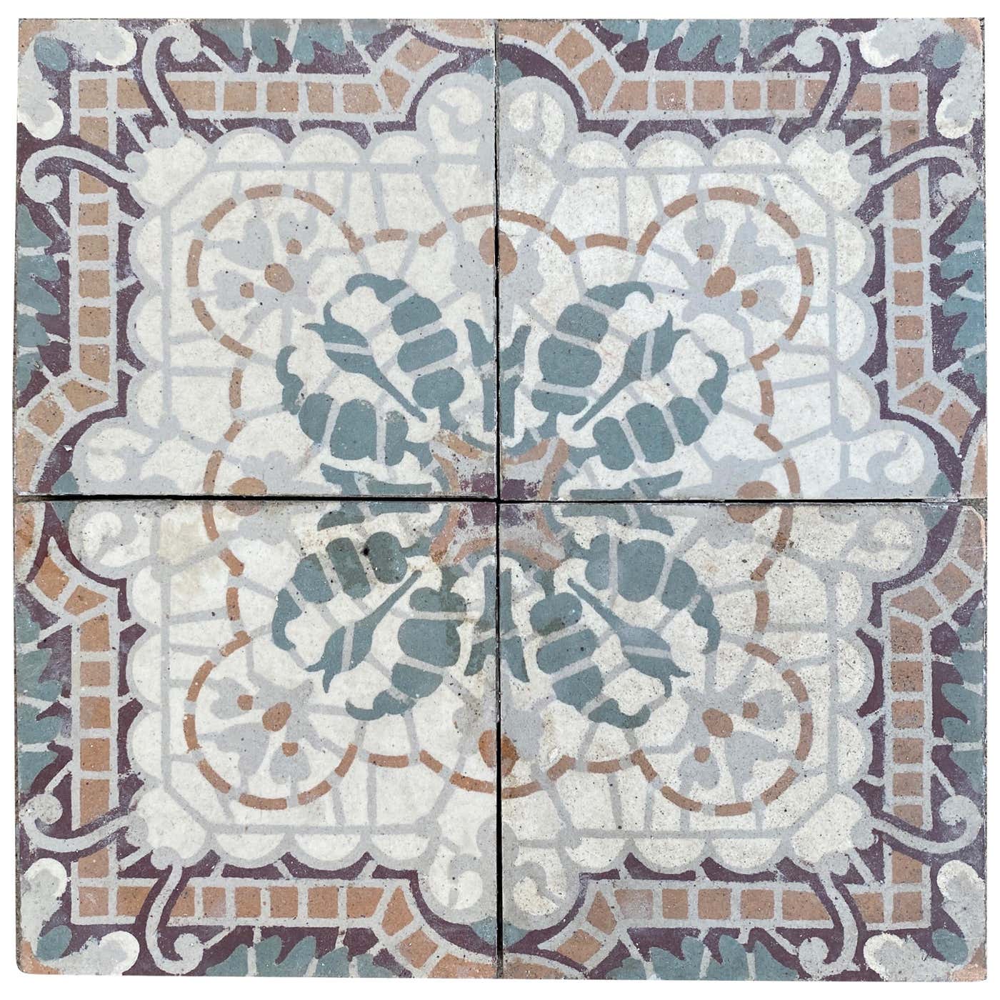Rustic Encaustic Tile Encaustic Tiles For Sale at 1stDibs | encaustic style tiles