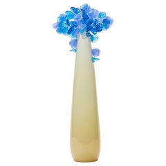 Enchanted Dawn in Blues I, a Unique Glass Tree Sculpture by Louis Thompson