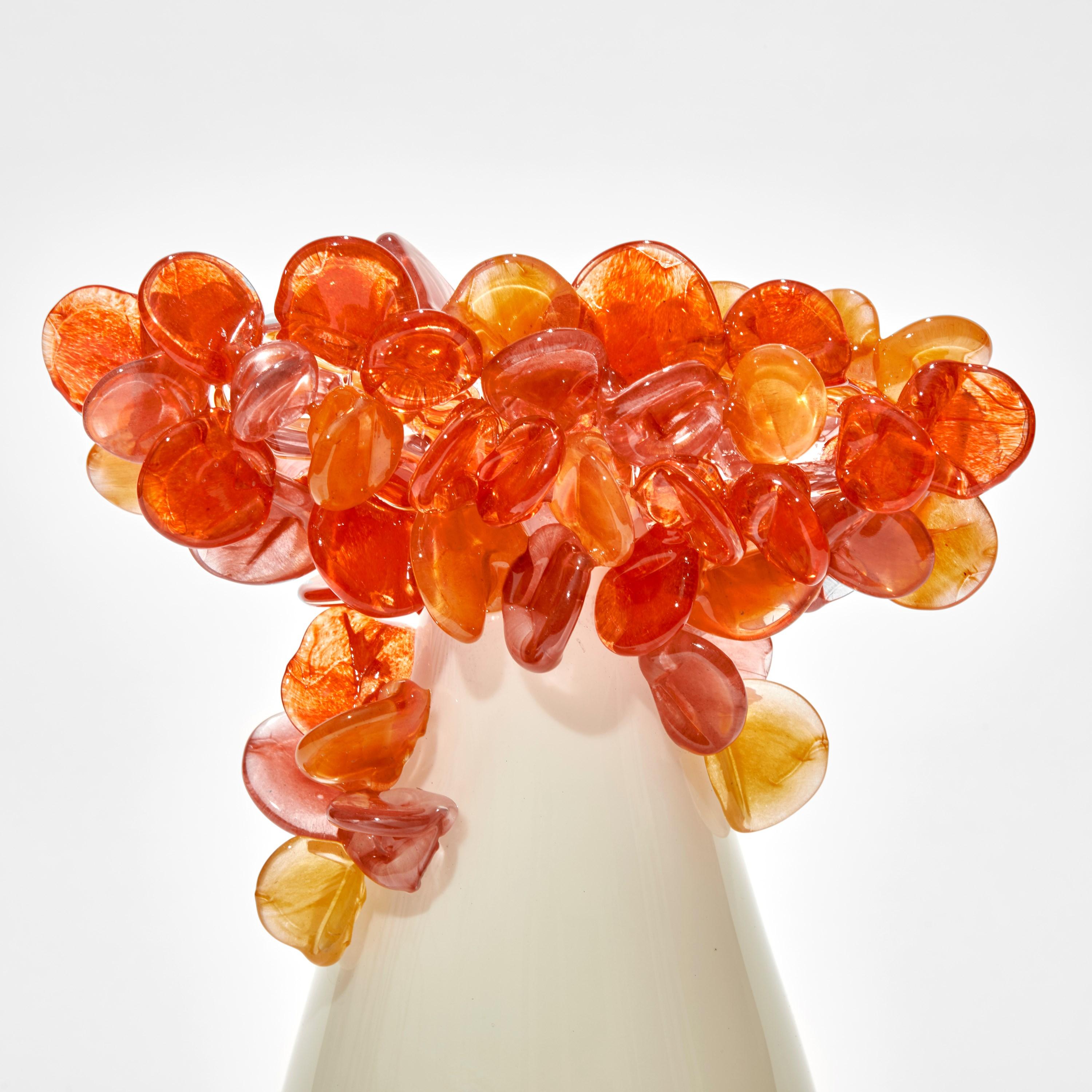 British  Enchanted Dawn in Oranges II, a Unique Glass Tree Sculpture by Louis Thompsom