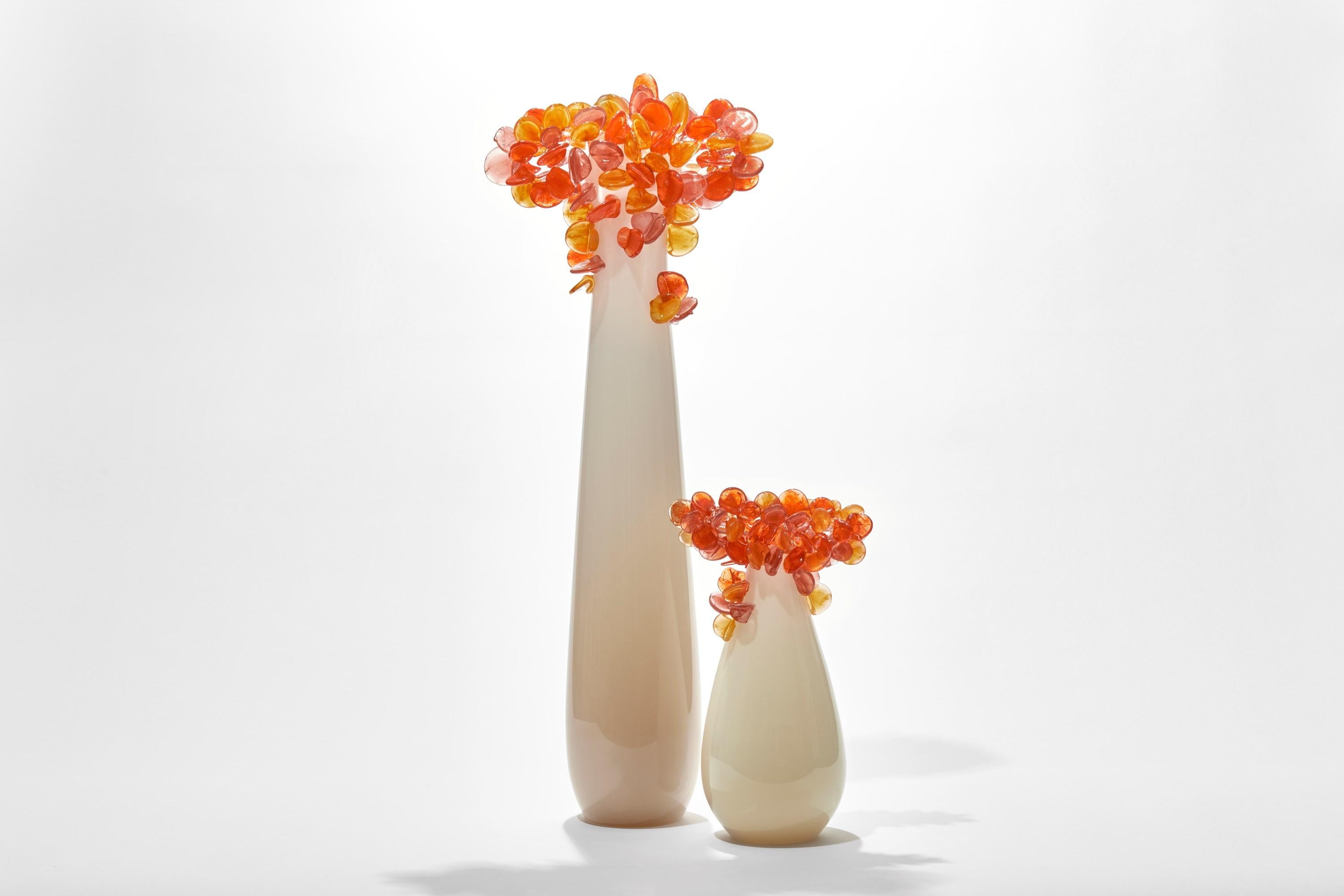 Hand-Crafted  Enchanted Dawn in Oranges II, a Unique Glass Tree Sculpture by Louis Thompsom