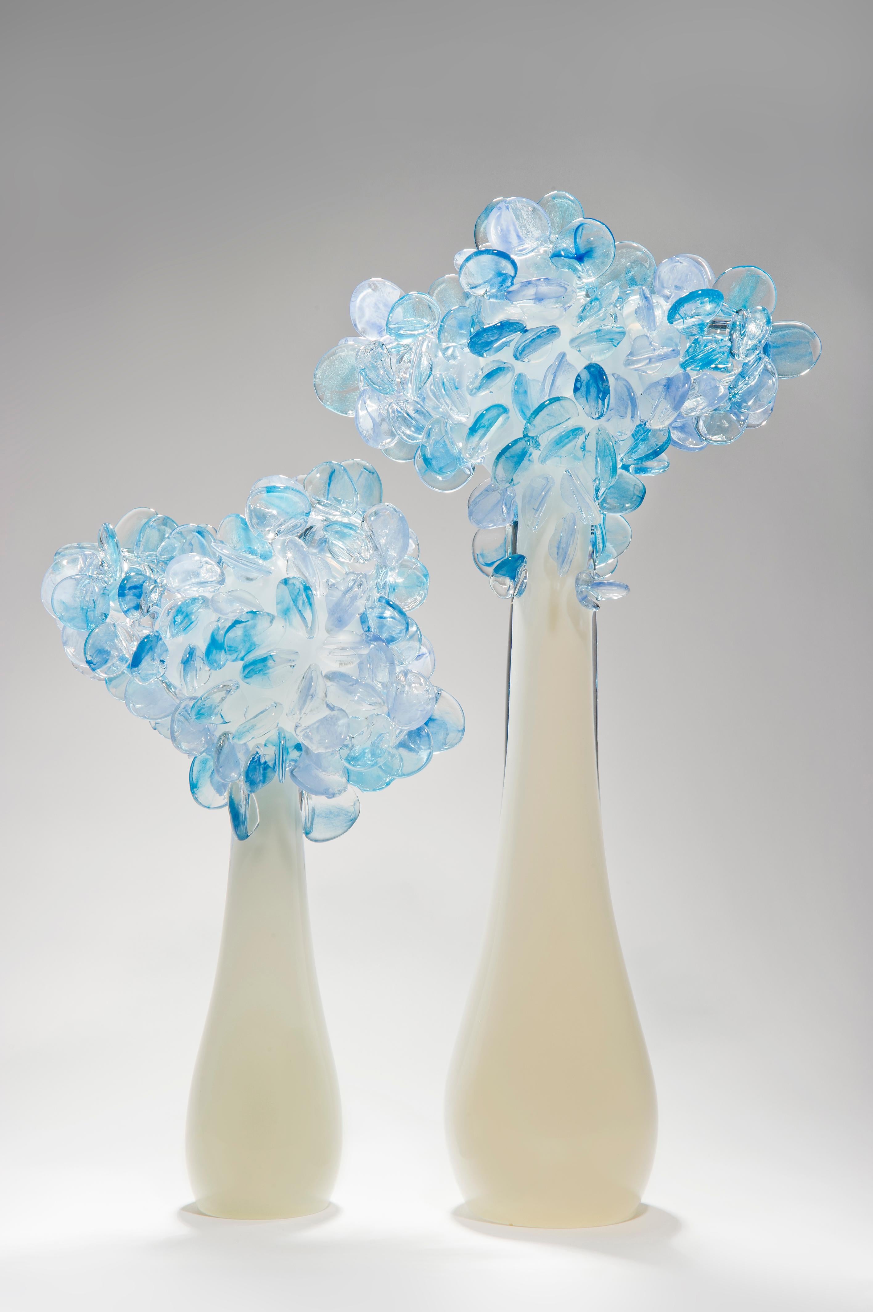 Contemporary Enchanted Dawn in Blue, a Unique Glass Tree Sculpture by Louis Thompson