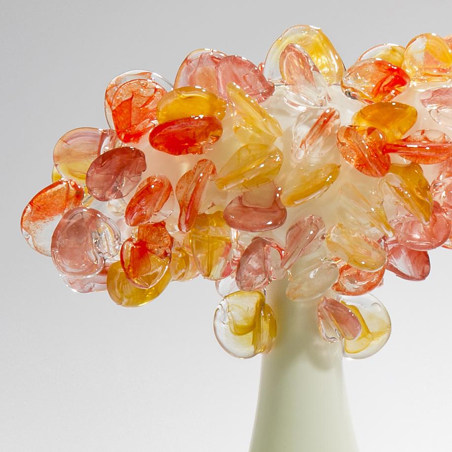British Enchanted Dusk in Coral, a unique glass tree sculpture by Louis Thompson