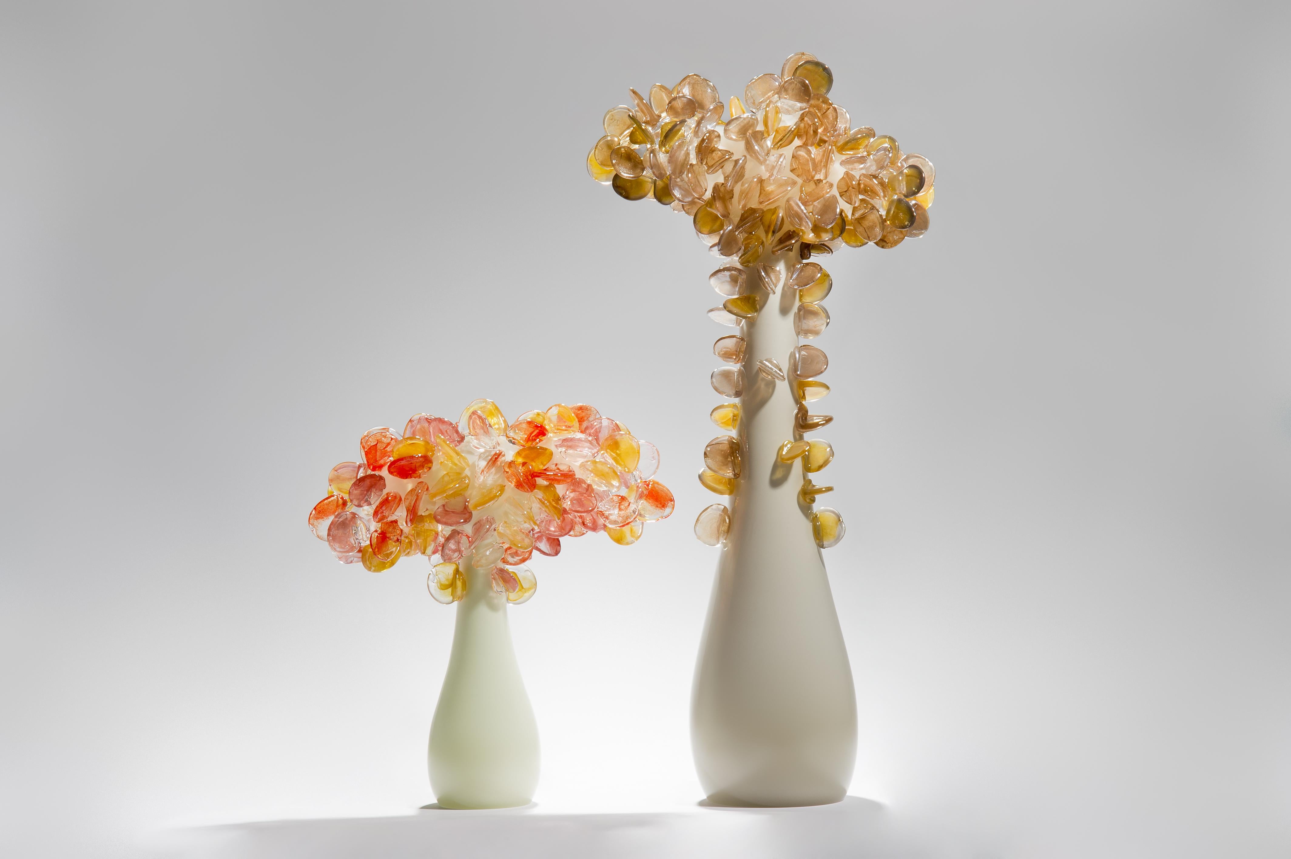Hand-Crafted Enchanted Dusk in Coral, a unique glass tree sculpture by Louis Thompson