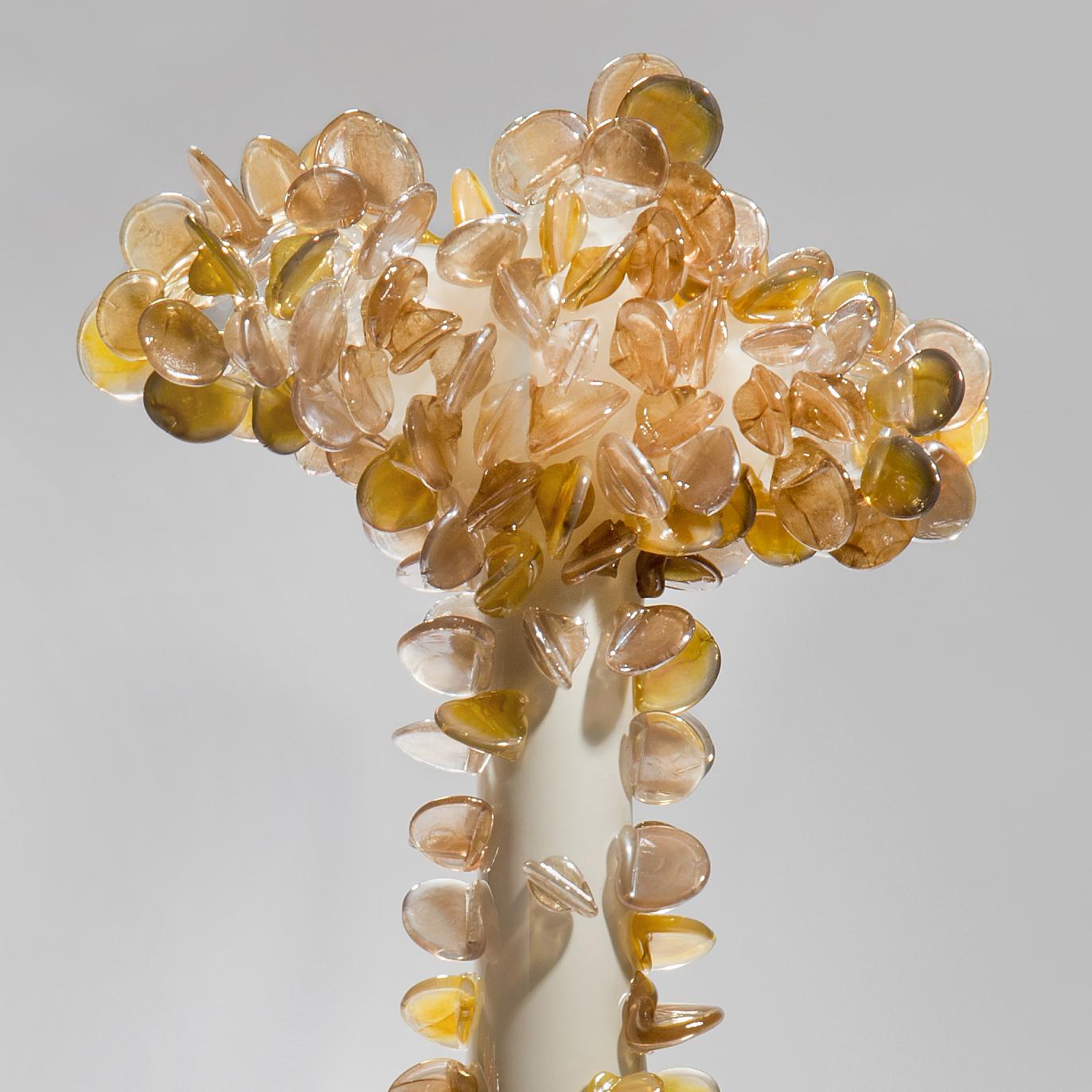 Organic Modern Enchanted Dusk in Bronze, a Unique Glass Tree Sculpture by Louis Thompson