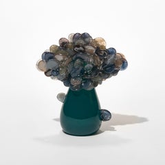 Enchanted Dusk in Teal II, a glass abstract tree sculpture by Louis Thompson