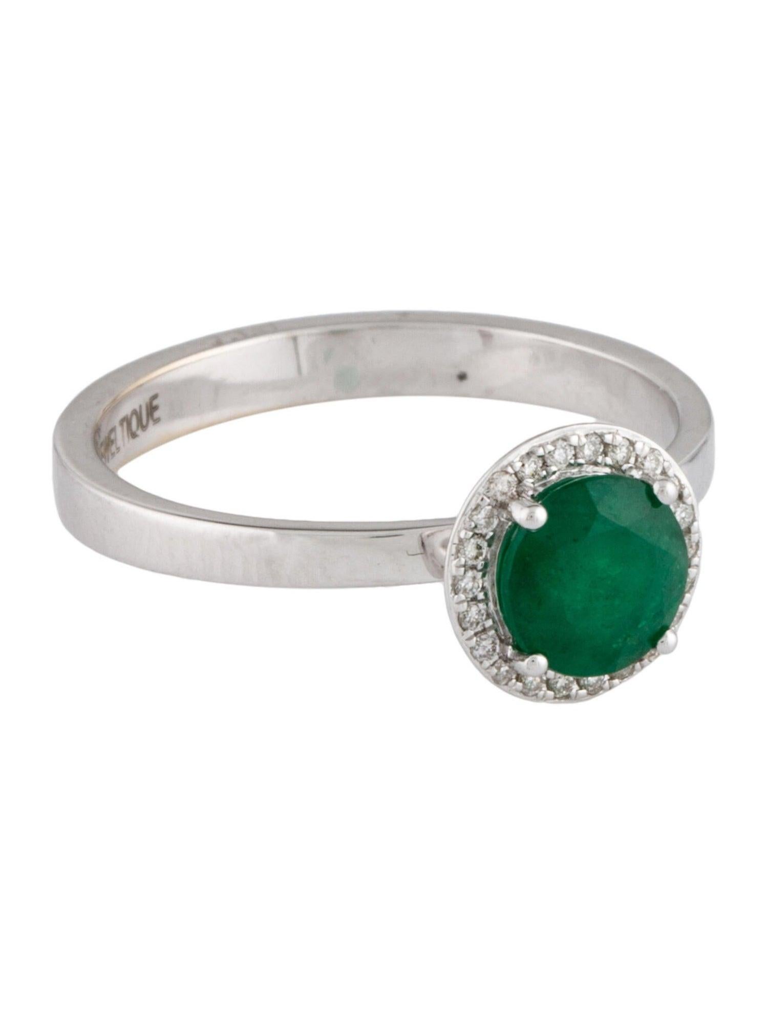 Immerse yourself in the captivating beauty of nature with our Forest Ferns collection. This exquisite ring is a testament to the lush, vibrant world that surrounds us. The striking emerald, reminiscent of the verdant forests, glistens with a