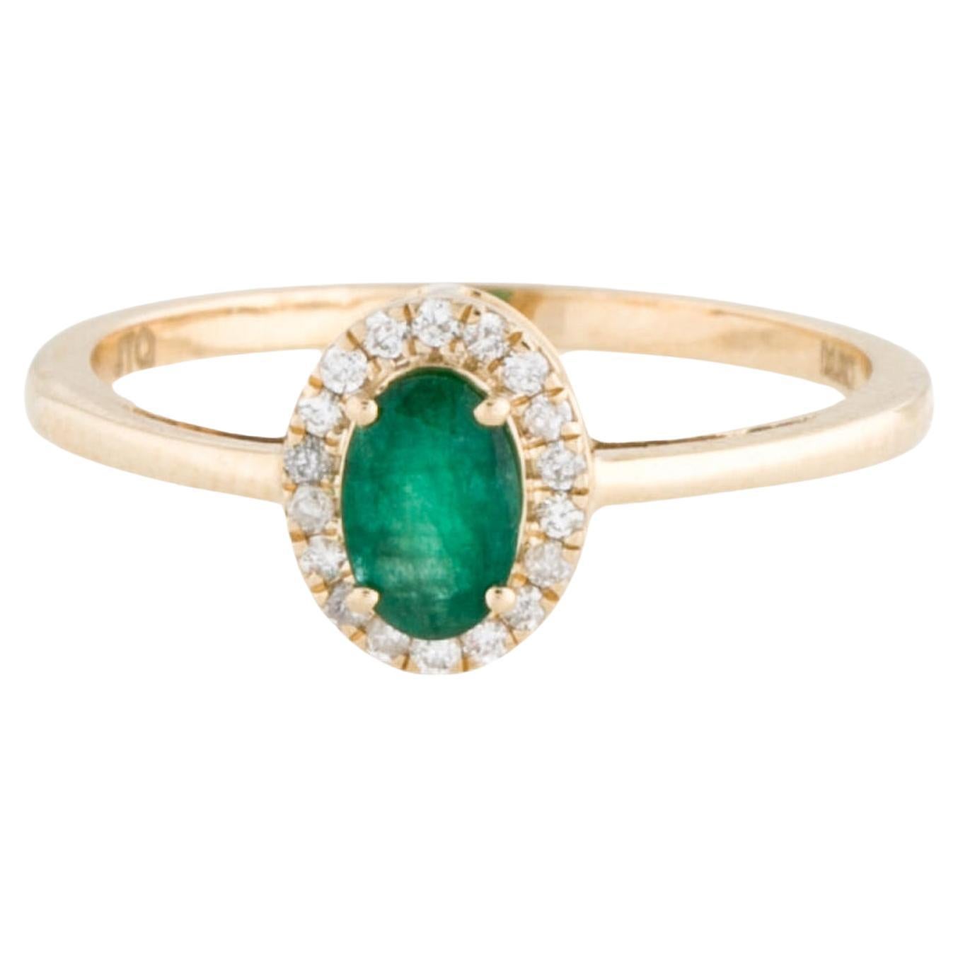 Enchanted Forest Ferns Emerald and Diamond Ring For Sale at 1stDibs
