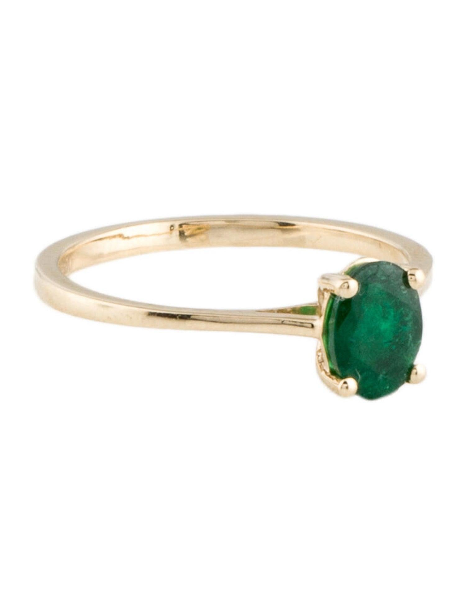 Immerse yourself in the ethereal allure of our Forest Ferns collection with this Enchanted Emerald Ring. This exquisite piece showcases a magnificent emerald, its deep green hue reminiscent of the lush forests that adorn our world. Crafted with
