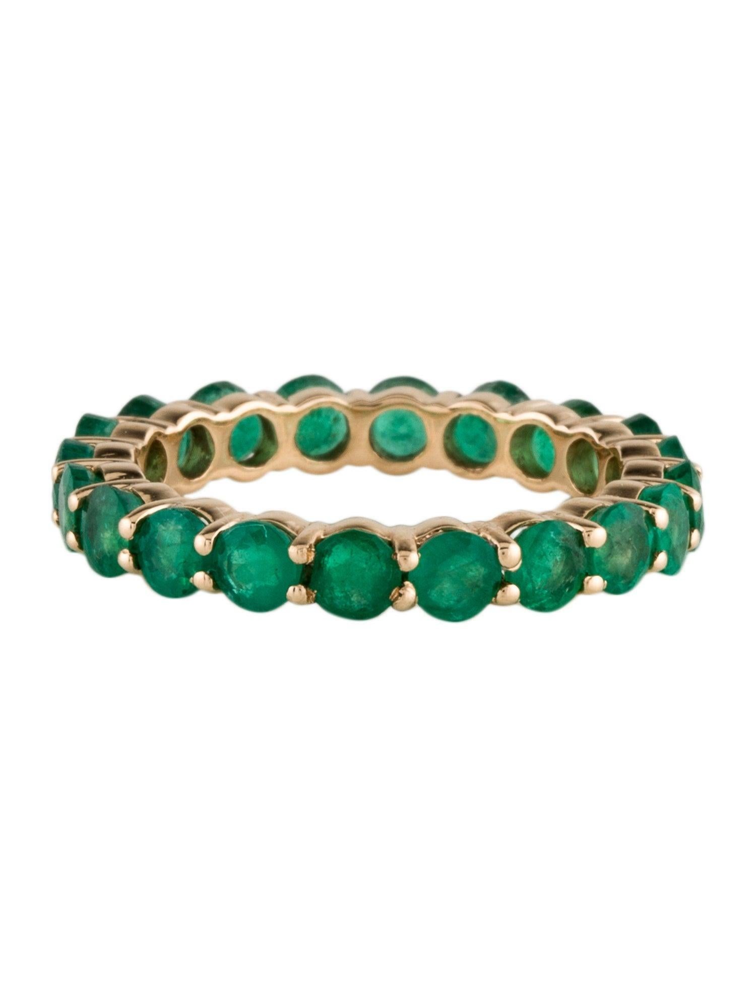 Brilliant Cut Luxe 14K Emerald Eternity Band - 2.02ctw - Timeless Green Beauty