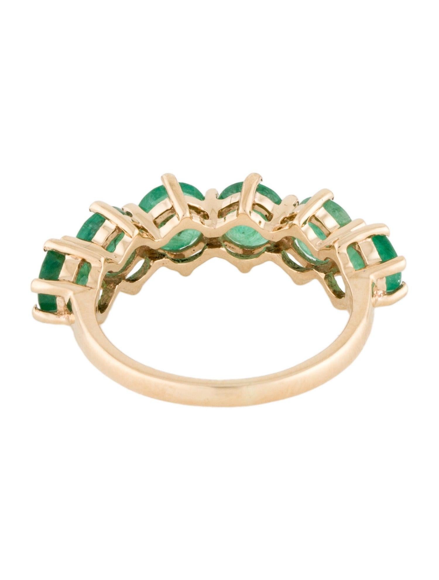 Brilliant Cut 14K Emerald Band Ring 2.29ctw - Size 6.75 - Timeless Elegance, Luxurious Design For Sale