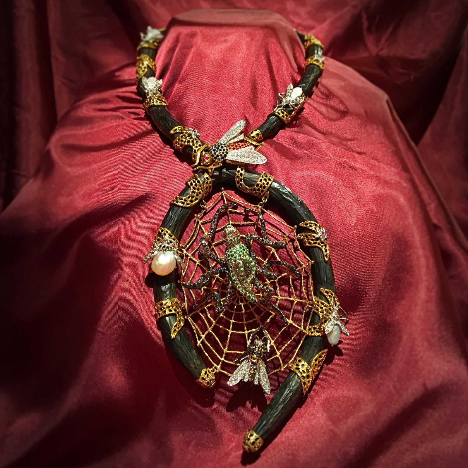 Enchanted Forest Necklace by Andrea Ghelli In New Condition For Sale In Milano, IT