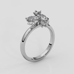 'Enchanted Forest' Toi et Moi Natural Diamond Engagement Ring in Platinum