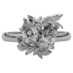 'Enchanted Forest' Toi et Moi Natural Diamond Engagement Ring in Platinum