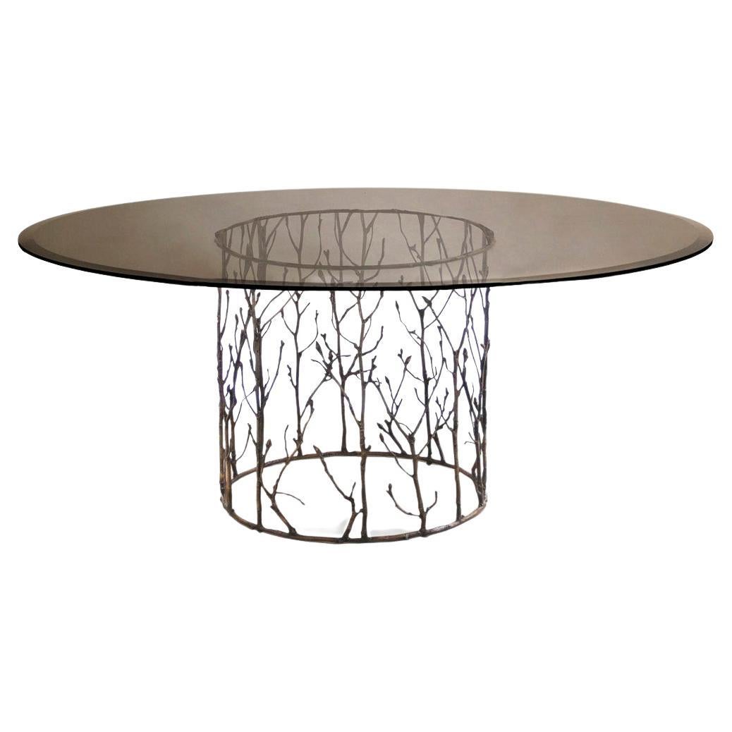 Enchanted Glass Top Dining Table (In Stock) For Sale