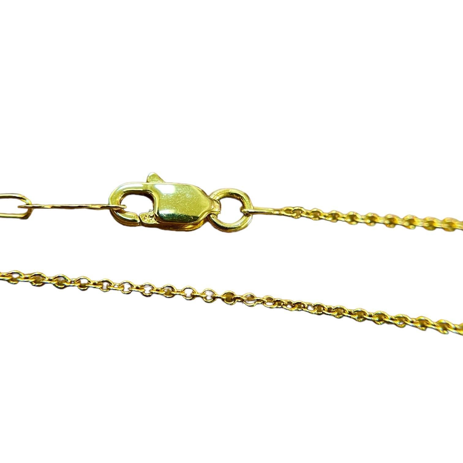 Women's or Men's Enchanted Serpent: 14K Yellow Gold Diamond Snake Necklace For Sale
