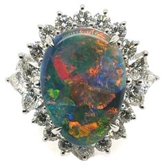 Enchanted Twilight 6.18 Carat Black Opal Ring