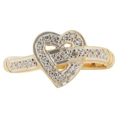 Enchanting 0.175ct Natural Diamond Pave Ring in 20K Yellow Gold