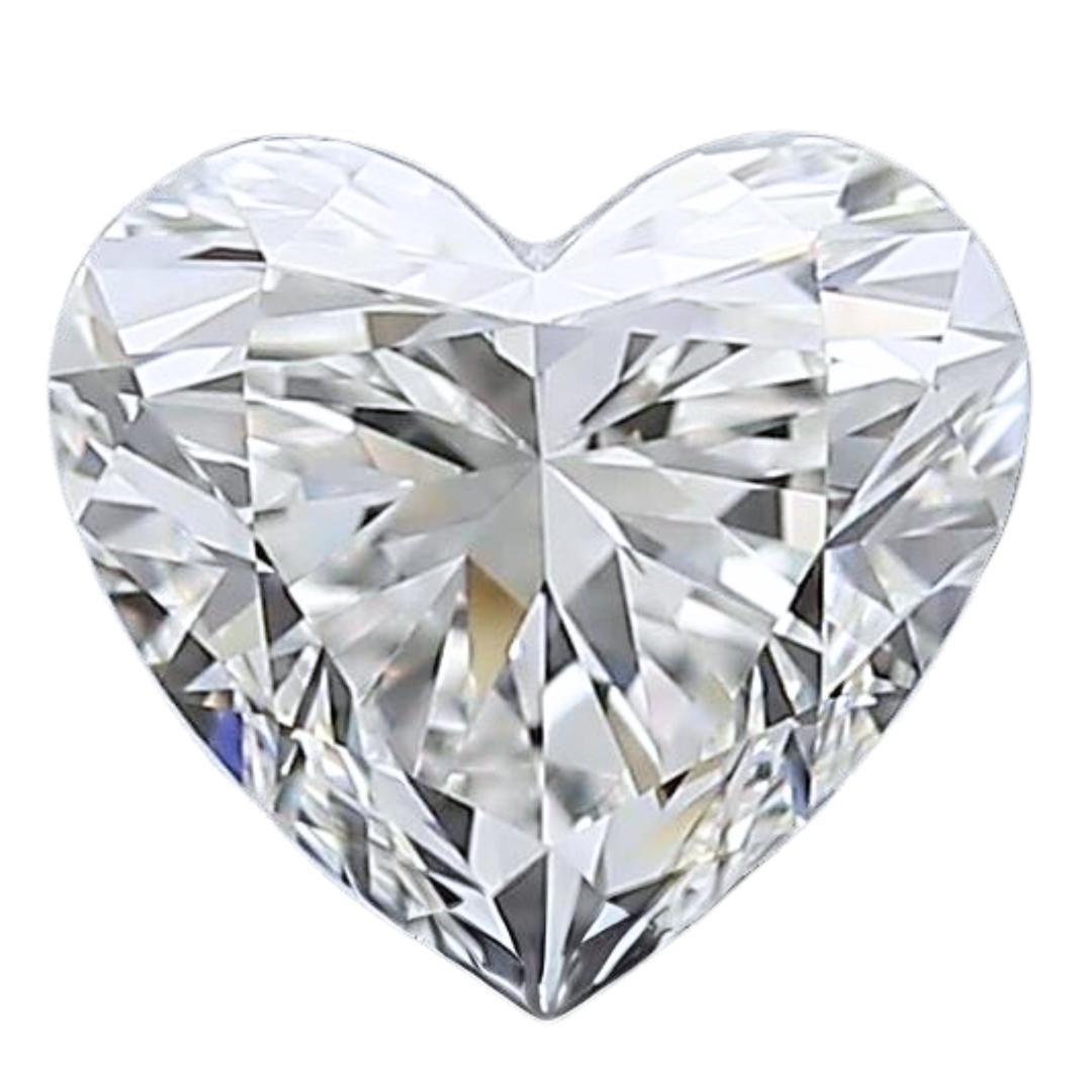 Enchanting 0.53ct Ideal Cut Heart-Shaped Diamond - GIA Certified For Sale 2