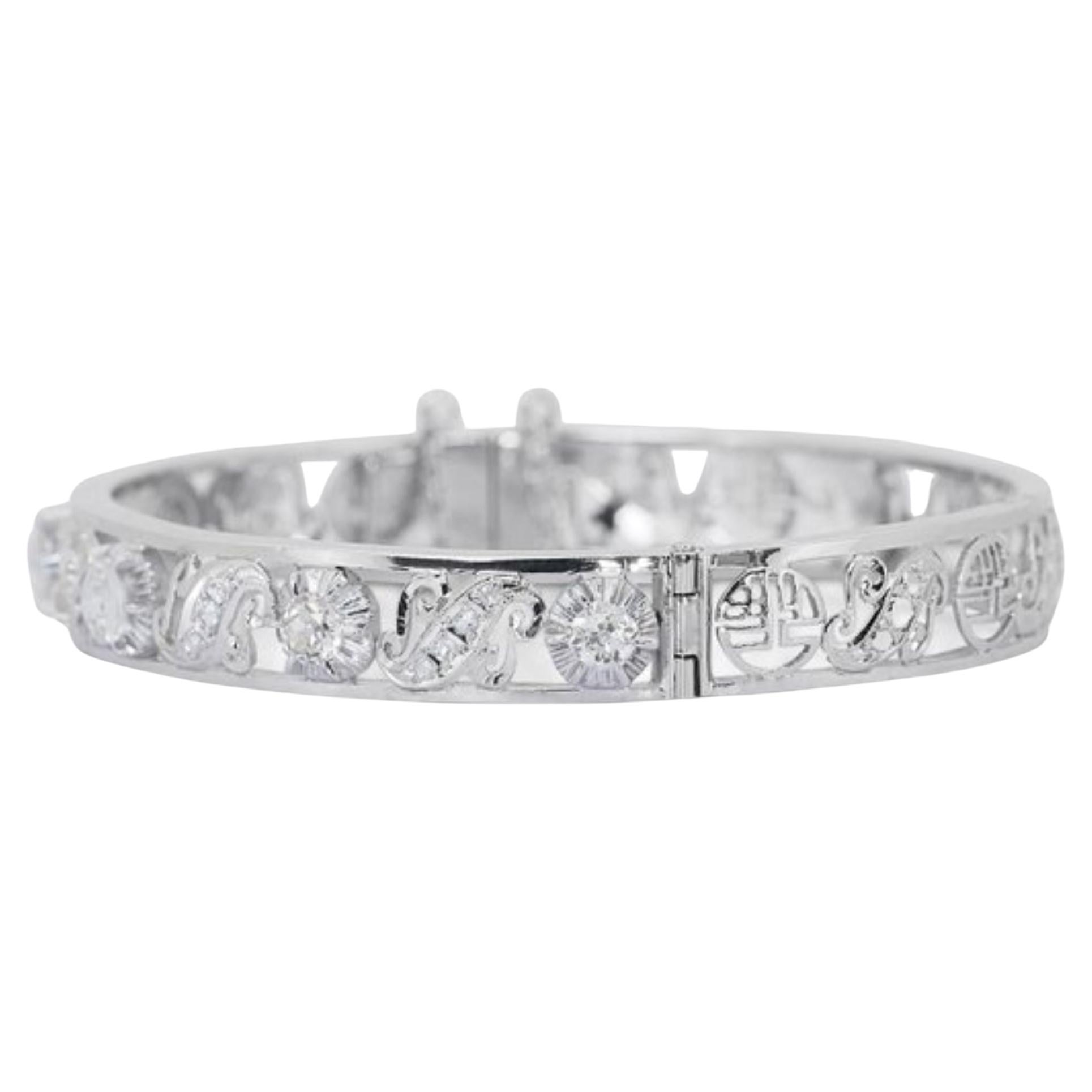 Magnifique bracelet en diamants taille vieille mine de 1,8 carat