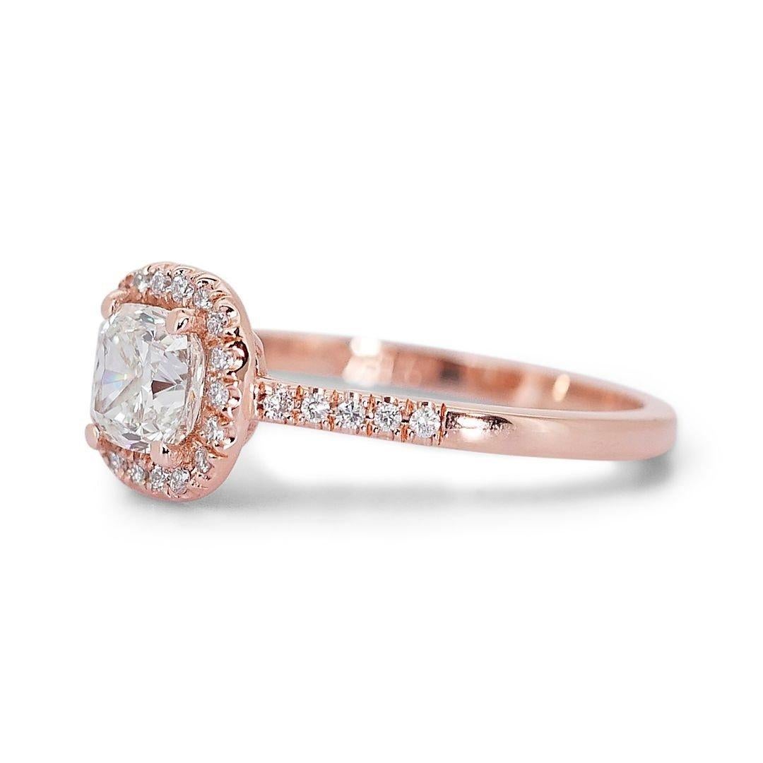 
Behold the epitome of elegance and grace – our enchanting 18K Rose Gold Halo Natural Diamond Ring, adorned with a captivating 1.19 carat diamond. Crafted with precision and passion, this ring exudes sophistication and allure. - GIA certified

1