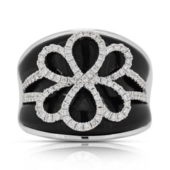 Whiting, anello con diamante naturale da 1 centesimo in oro bianco 18K