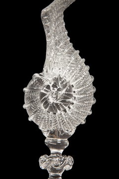 Enchanting 9-Inch Hand Blown Glass Nautilus Pair: Artistry in Glass