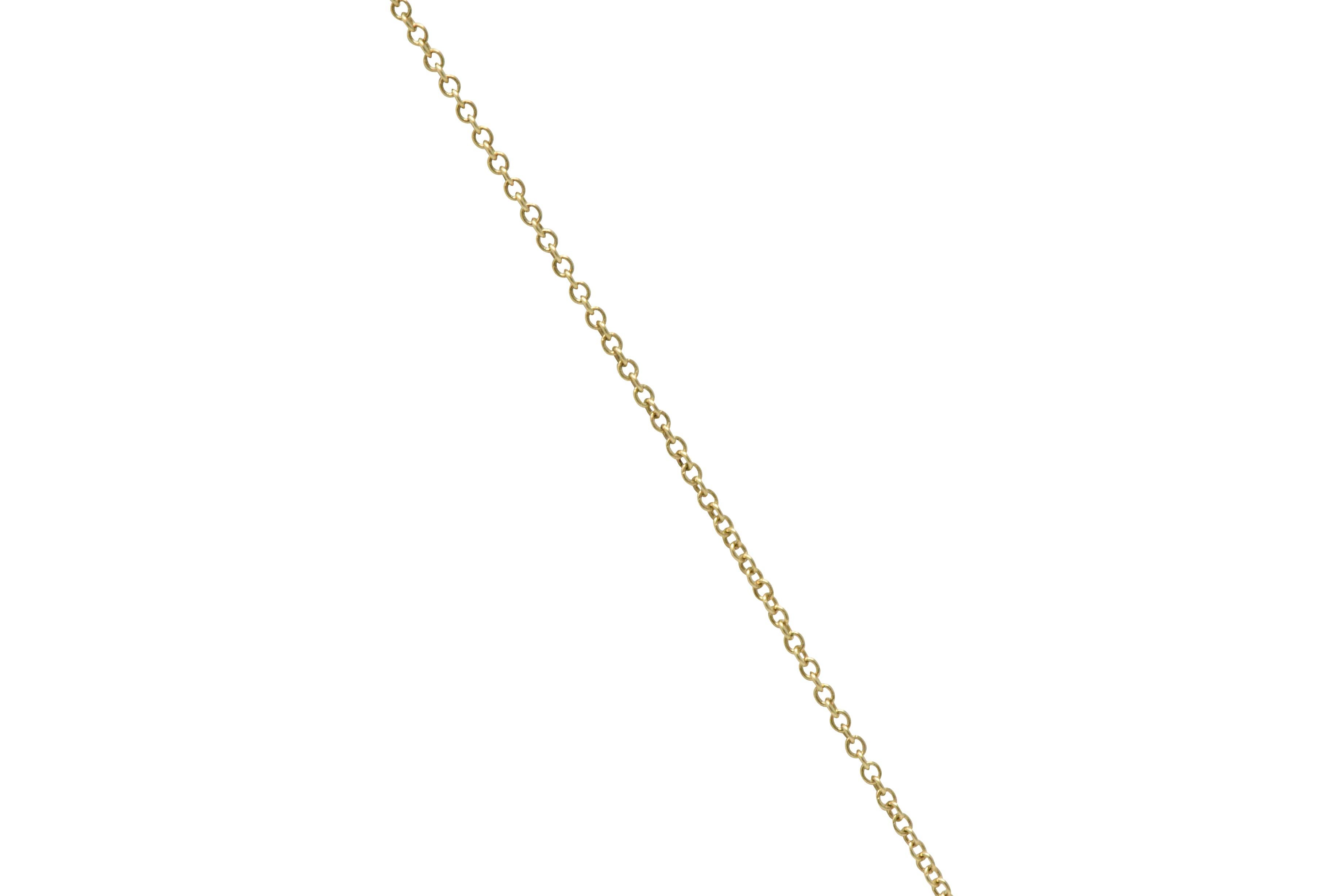 Women's or Men's Enchanting Art Nouveau Diamond Enamel 14 Karat Gold Bee Necklace