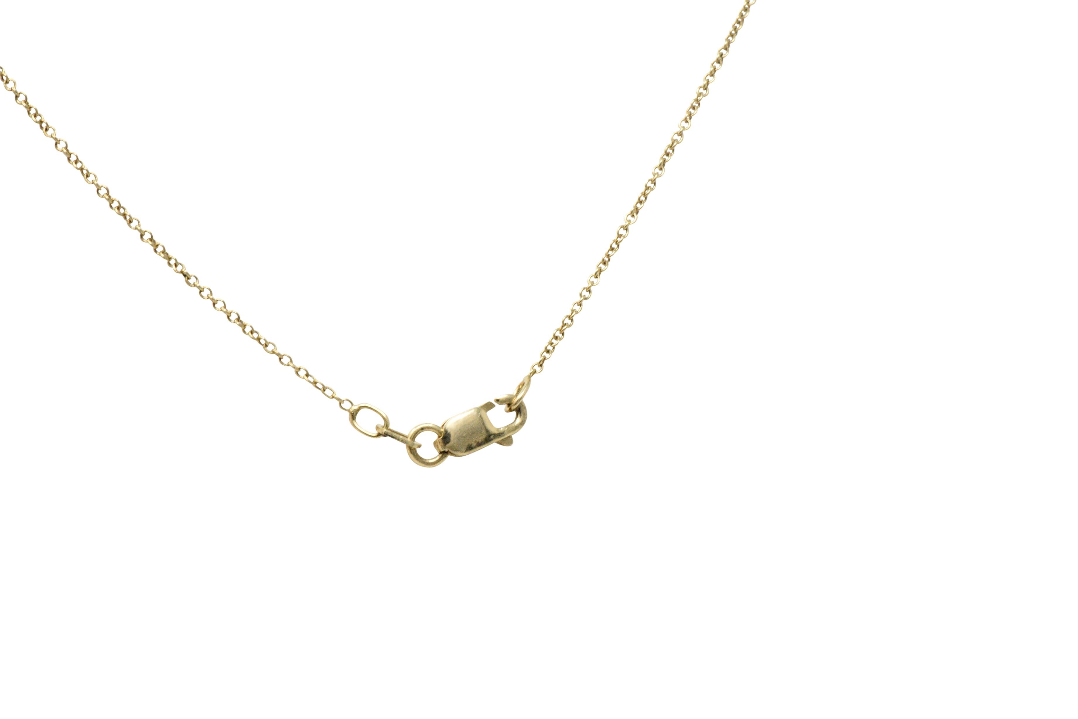 Enchanting Art Nouveau Diamond Enamel 14 Karat Gold Bee Necklace 2