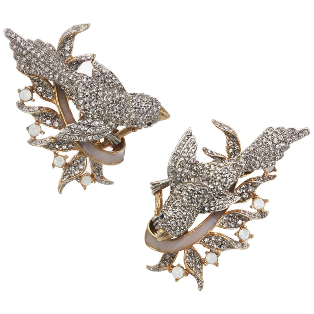 CINER Enchanting Bird CLIP Earrings For Sale
