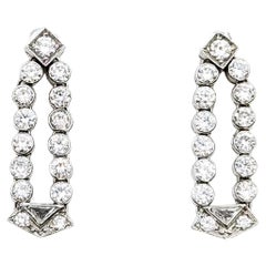 Enchanting Diamond Platinum Earrings