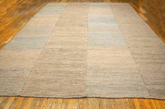 Encantadora Alfombra Contemporánea de Lana Tejida a Mano Estilo Shaker Style Tonos Tierra