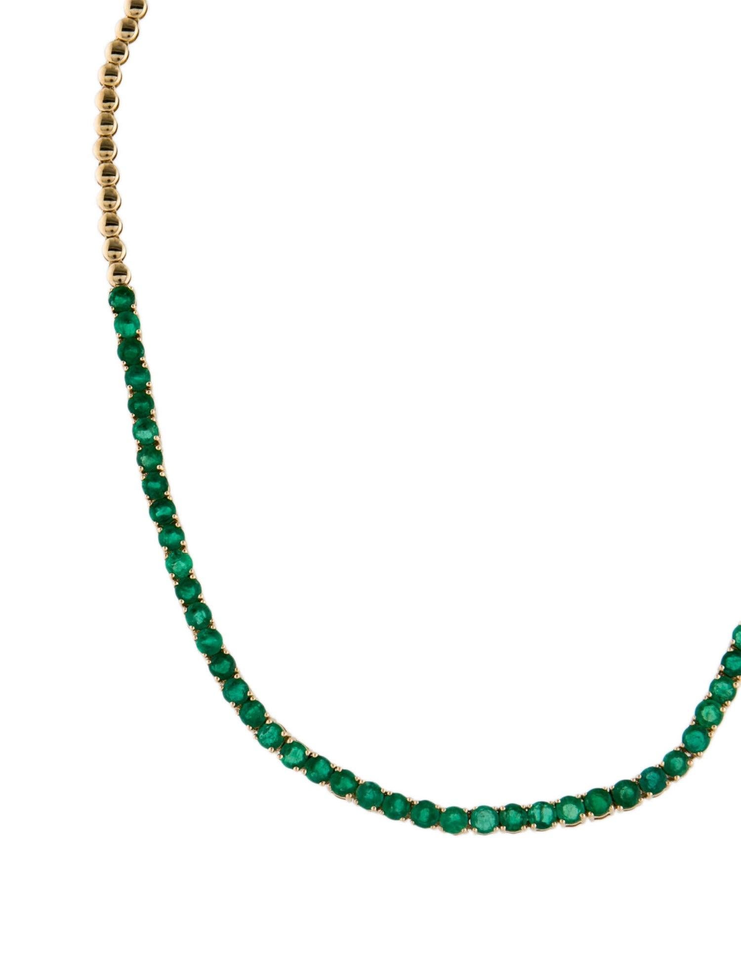 Luxury 14K Emerald Collar Necklace 7.90ctw  Elegant & Timeless Jewelry Piece In New Condition For Sale In Holtsville, NY