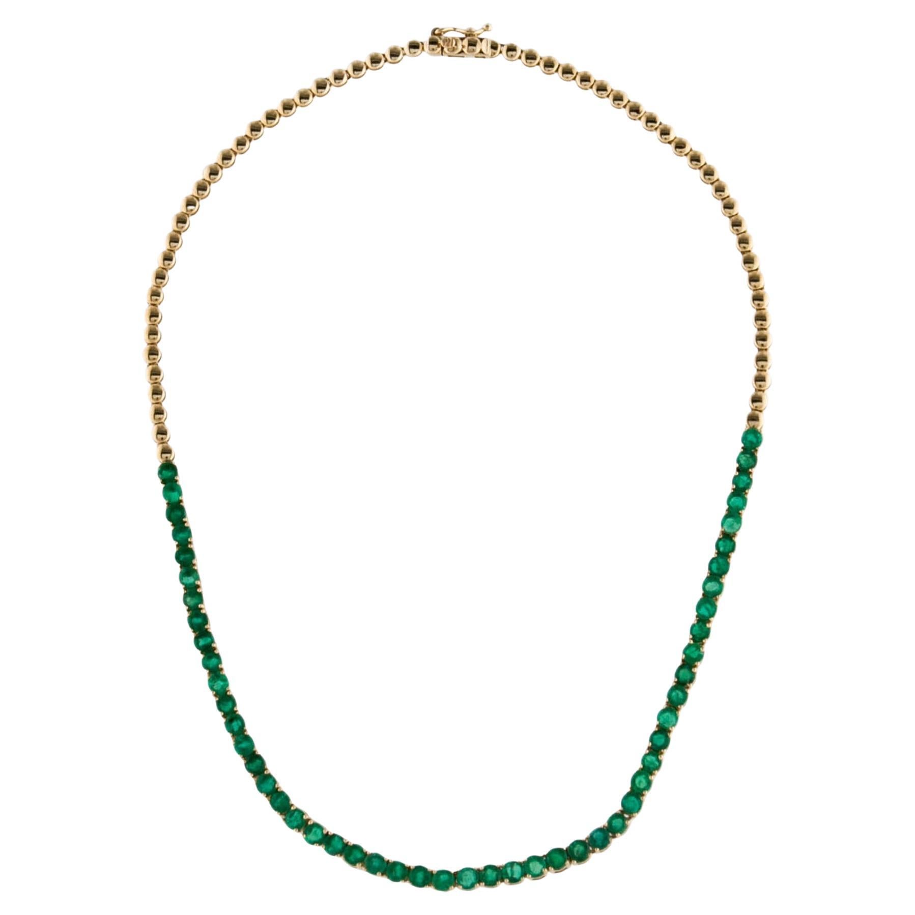 Luxury 14K Emerald Collar Necklace 7.90ctw  Elegant & Timeless Jewelry Piece For Sale