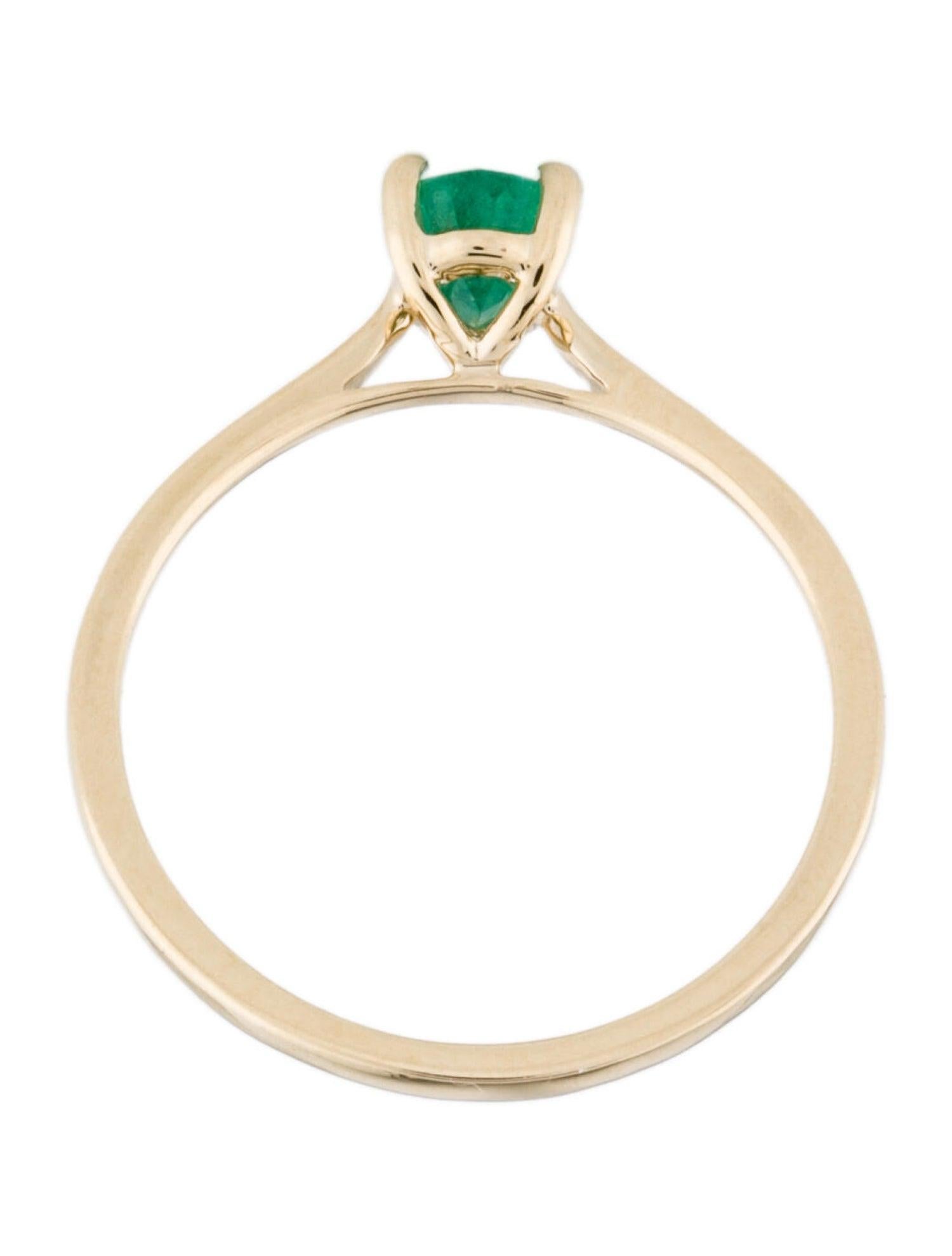 Women's Opulent 14K Emerald Cocktail Ring, Size 7 - Elegant Statement Jewelry For Sale