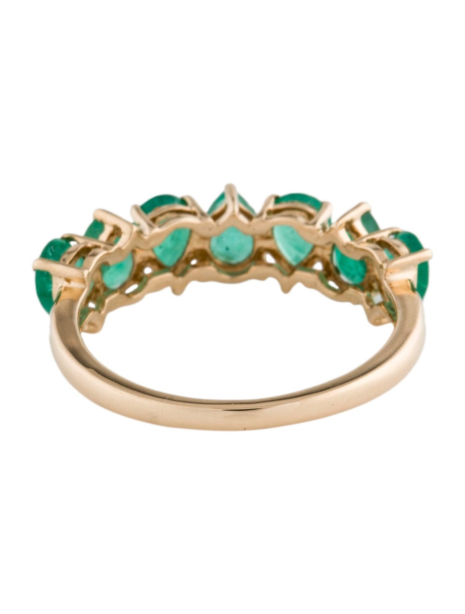 Exquisiter 14K Gold 1,68 Karat Smaragd-Ring mit Smaragd - Größe 7,75 - Feiner Edelsteinschmuck (Brillantschliff) im Angebot