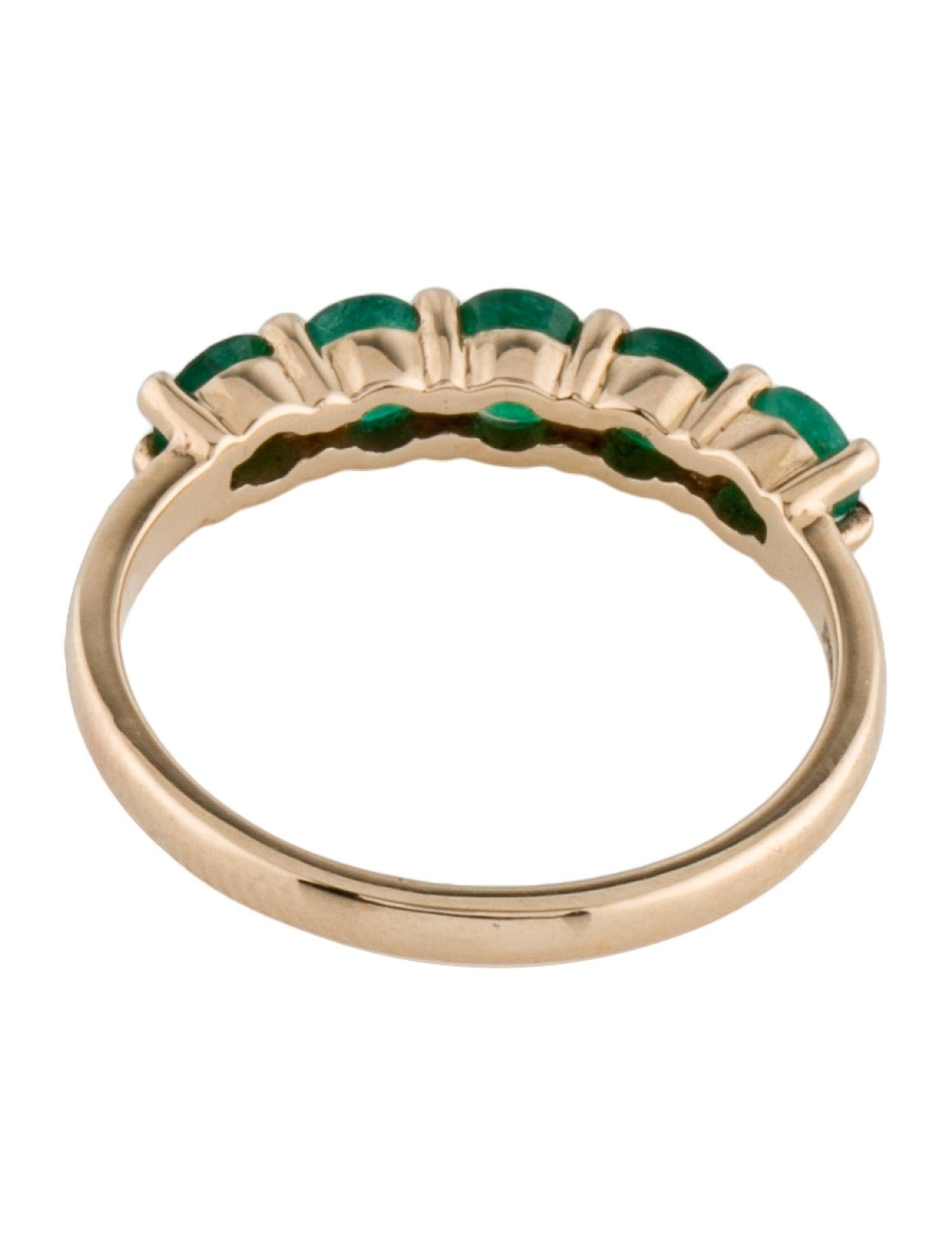 Luxuriöser 14K Smaragd-Ring mit Smaragd  Größe 5.75  Atemberaubender grüner Edelsteinschmuck (Brillantschliff)