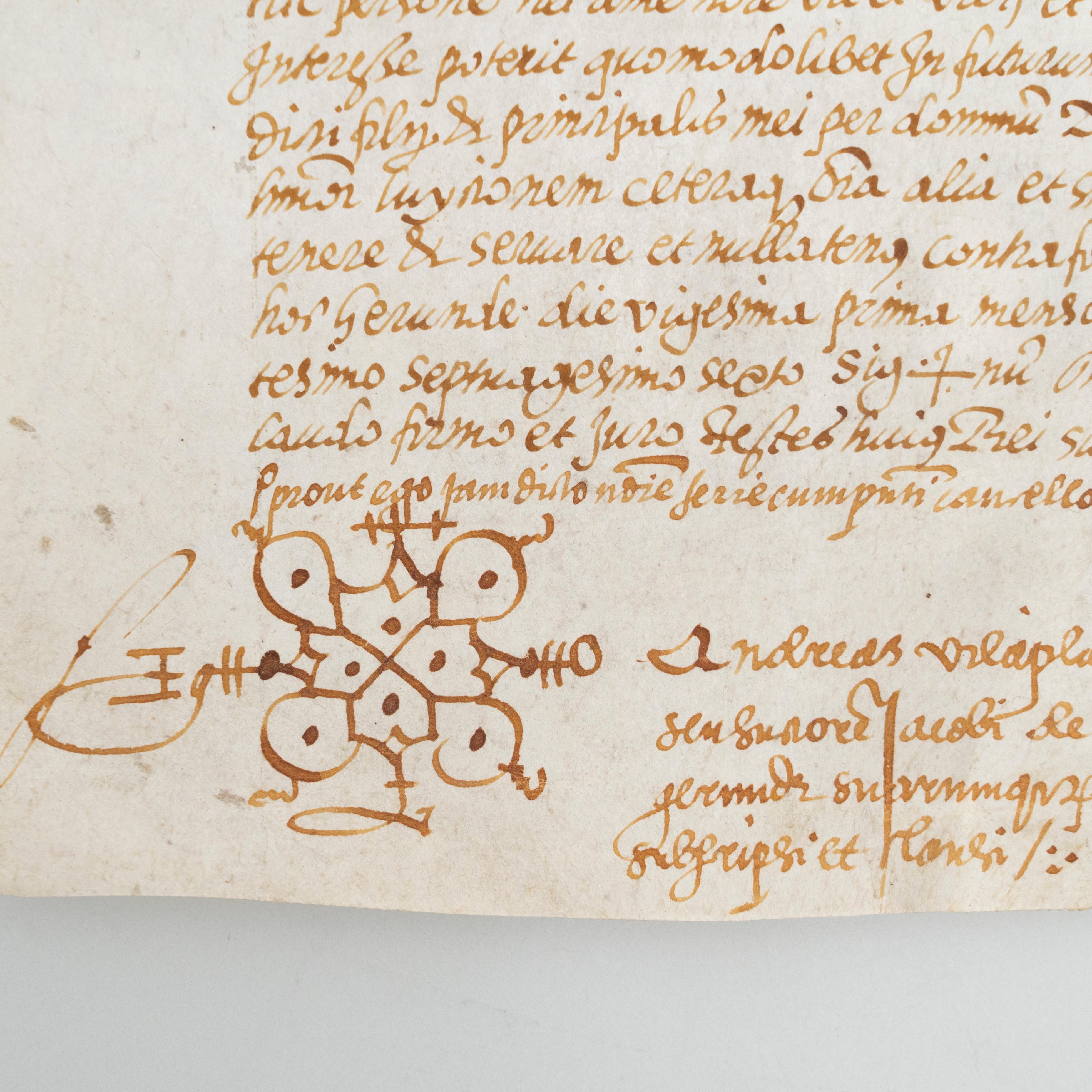 Bezauberndes handgeschriebenes antikes Pergament: Ein zeitloser spanischer Schatz (Mazedonisch) im Angebot