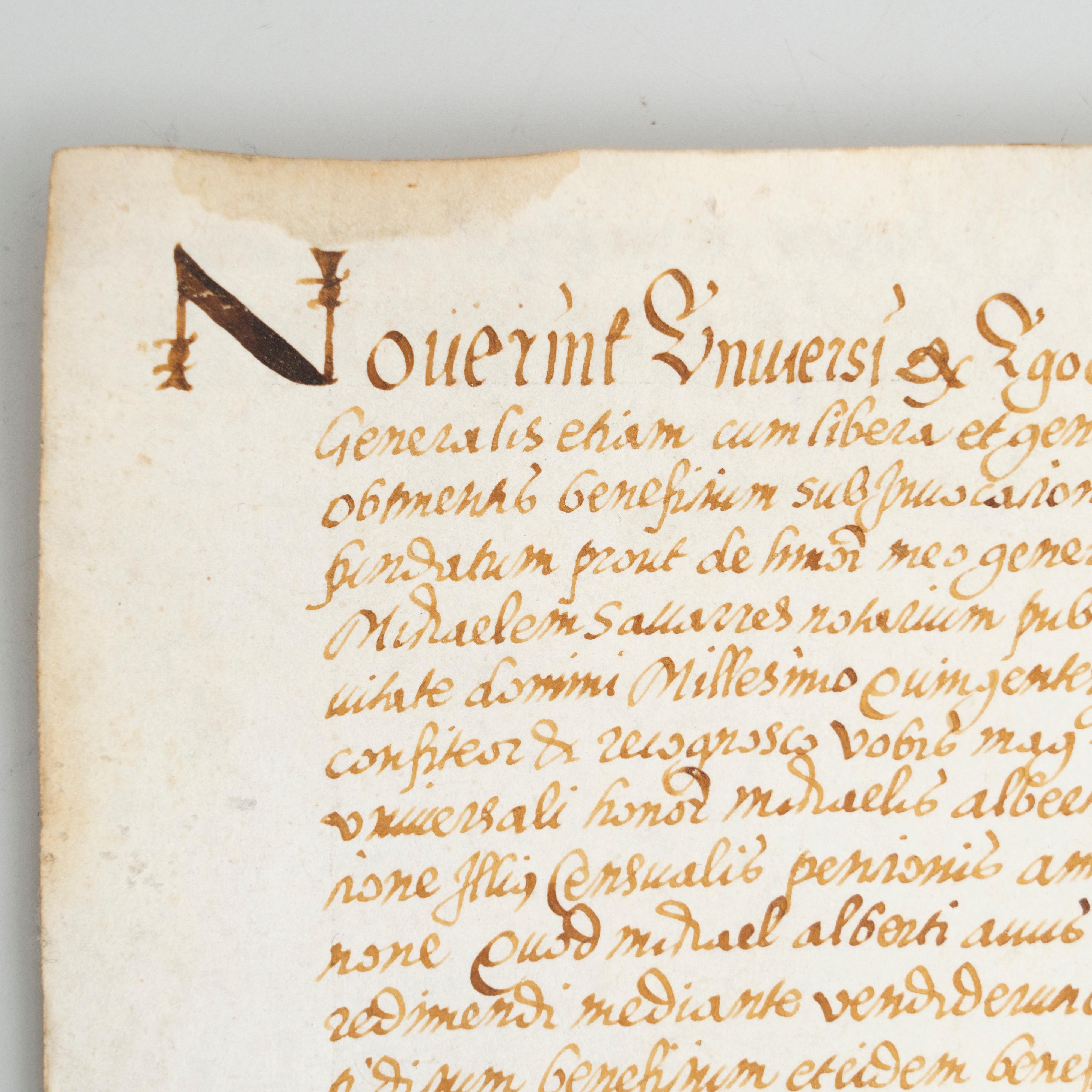 Bezauberndes handgeschriebenes antikes Pergament: Ein zeitloser spanischer Schatz (Frühes 20. Jahrhundert) im Angebot