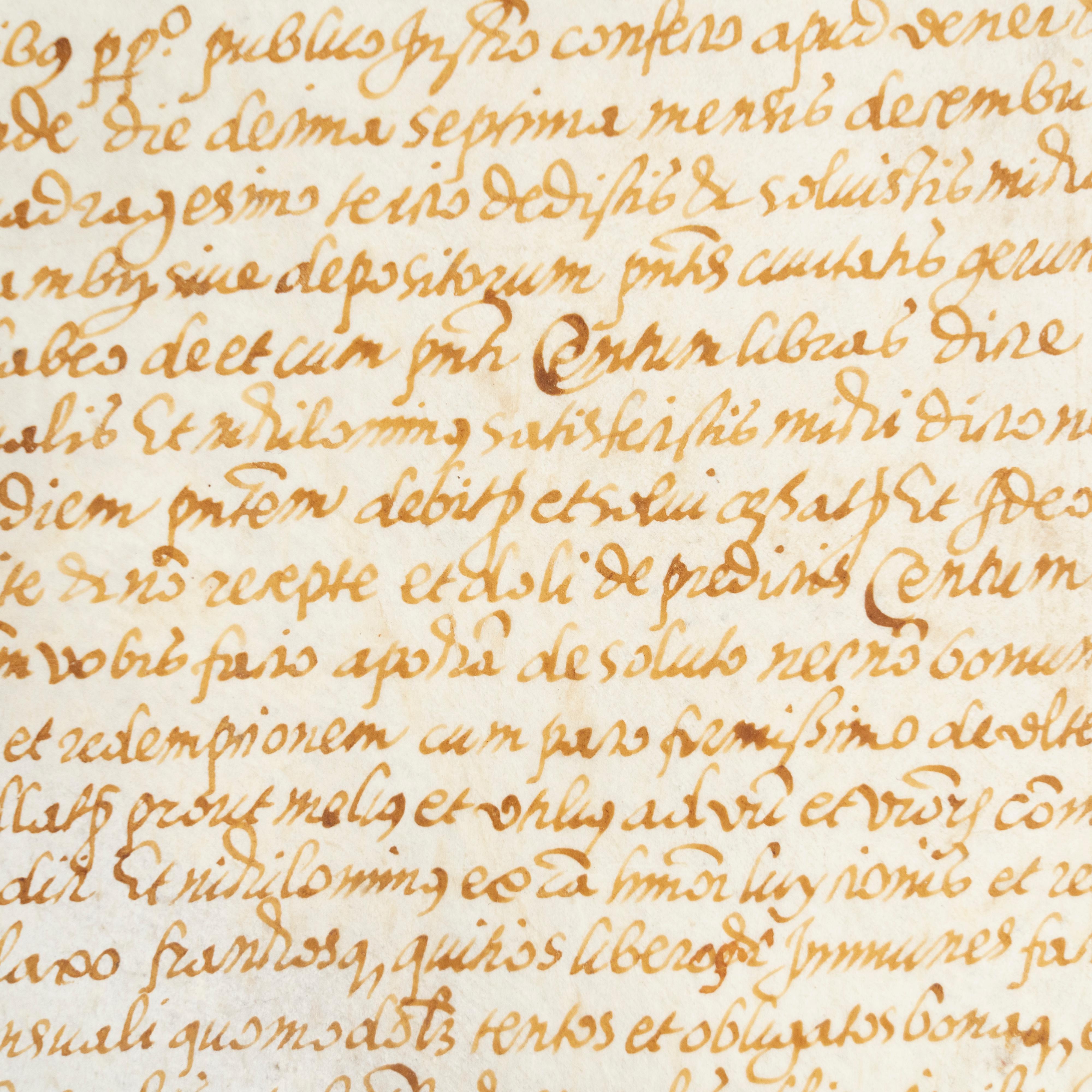 Paper Enchanting Handwritten Antique Parchment: A Timeless Spanish Treasure For Sale