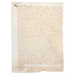 Enchanting Handwritten Antique Parchment: A Timeless Spanish Treasure