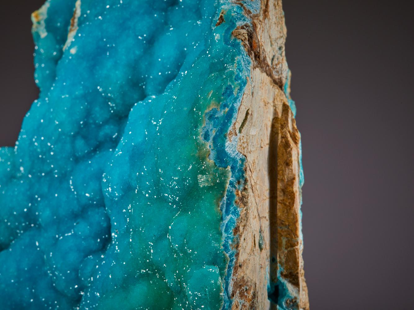 Hémimorphite enchanteresse : Merveille de pierre bleue de Chine en vente 2