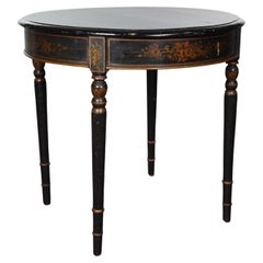 Enchanting lacquered antique side table with Japanese/Eastern influences