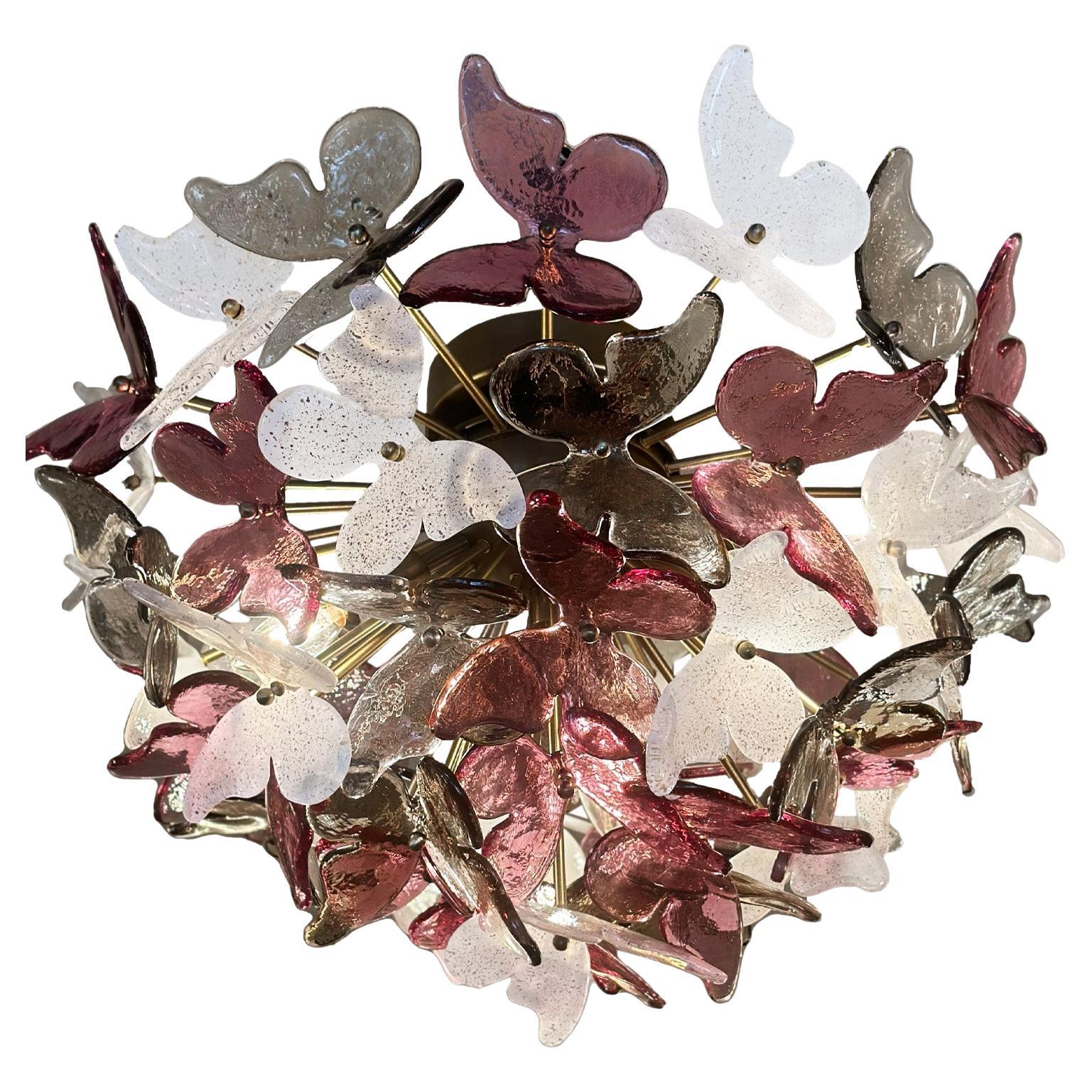 Enchanting Murano Glass Butterfly Pendant